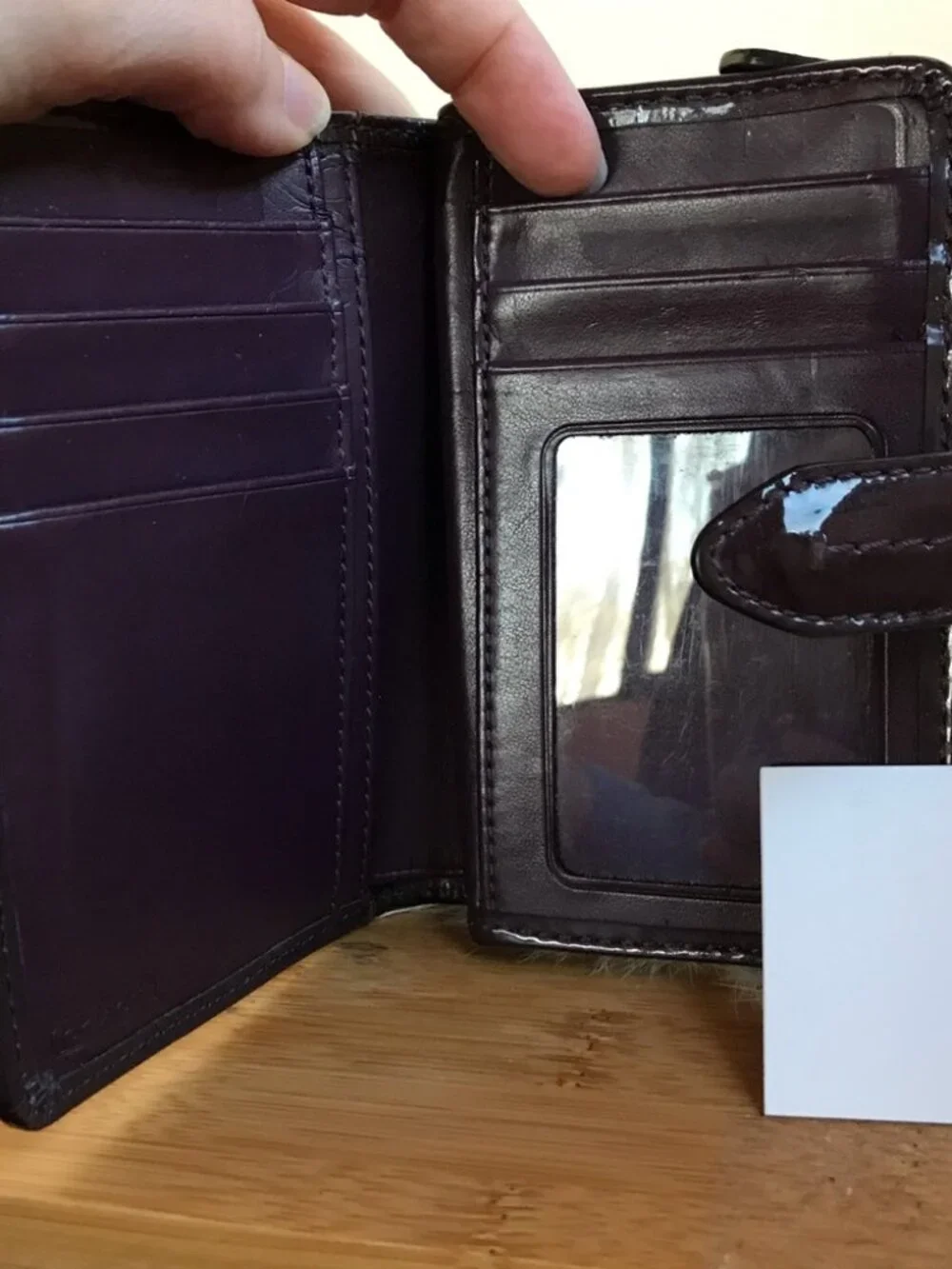 Coach Purple Leather Wallet
